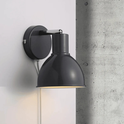 Wandlamp antraciet Nordlux &apos;Pop&apos; leeslamp E27 fitting 15 cm