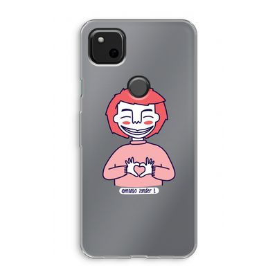 Hartje: Google Pixel 4a Transparant Hoesje