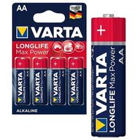 Varta Longlife Max Power AA Batterij 4706110404 - 1.5V - 1x4 - thumbnail