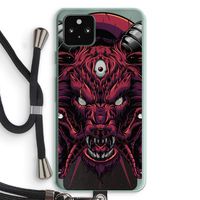 Hell Hound and Serpents: Pixel 5a 5G Transparant Hoesje met koord