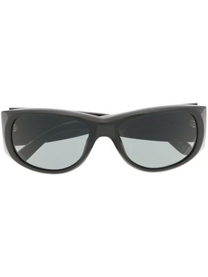 Marni Eyewear lunettes de soleil ovales à larges branches - Noir