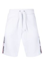 Moschino short en jersey à logo strassé - Blanc