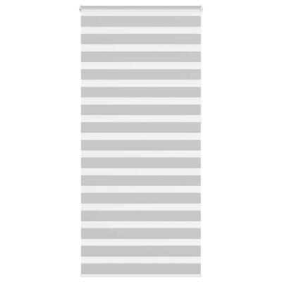 VidaXL Zebra rolgordijn 115x230 cm stofbreedte 110,9 cm lichtgrijs
