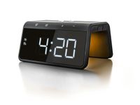 Digitale Wekker met Draadloze Oplader - Alarmklok met Wake up light - Qi-technologie (HCG019QI-B)