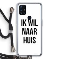 Ik wil naar huis: OnePlus Nord N10 5G Transparant Hoesje met koord