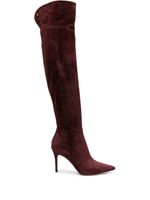 Gianvito Rossi cuissardes en daim 90 mm - Rouge - thumbnail