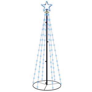 The Living Store LED Kegelkerstboom - 70x180 cm - 108 blauwe LEDs - 8 lichteffecten