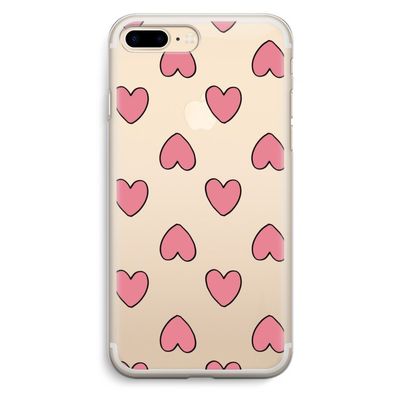 Ondersteboven verliefd: iPhone 7 Plus Transparant Hoesje