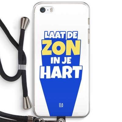 Laat de zon in je hart: iPhone 5 / 5S / SE Transparant Hoesje met koord