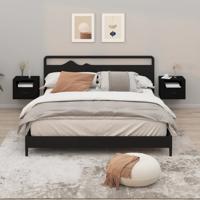 Nachtkastjes 2 st wandgemonteerd 50x36x40 cm zwart