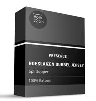 Splittopper Hoeslaken - Katoen Dubbel Jersey - 180x200 cm - Keuze Uit Meerdere Kleuren - Presence - Dekbed-Discounter.nl
