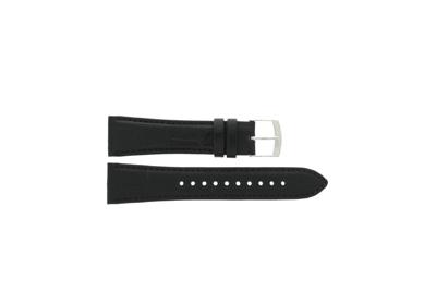 Horlogeband Seiko 7T86-0AC0 / 7T62-0LJ0 / SPC133P1 / 4LD4JB Leder Zwart 22mm