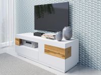 TV-meubel SILAC 1 klapdeur 2 lades beton/wotan eik - thumbnail