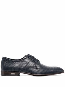 Casadei chaussures oxford en cuir à détails de perforations - Bleu