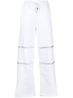 GCDS pantalon de jogging à ornements en cristal - Blanc