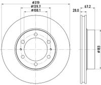 Remschijf Gecoat 55304PRO 8DD355117261