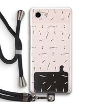 Hipster stripes: Pixel 3 Transparant Hoesje met koord