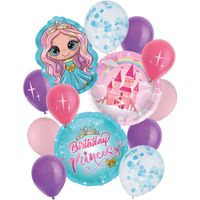 Ballonnen Set Prinses Birthday Princess (14-delig) - thumbnail