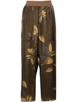 Uma Wang pantalon Palmer à motif imprimé - Marron