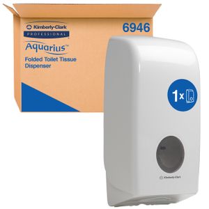 Toiletpapierdispenser Aquarius gevouwen tissue wit 6946