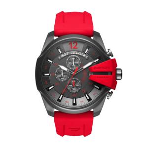 Diesel Heren Mega Chief DZ4427 grijs rubberen quartz modehorloge