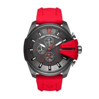 Diesel Heren Mega Chief DZ4427 grijs rubberen quartz modehorloge
