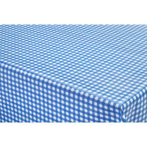 Bellatio Design tafelzeil boerenruit - blauw - PVC - 140 x 250 cm