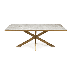 Stalux Eettafel Gijs - goud / beton