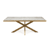 Stalux Eettafel Gijs - goud / beton