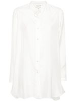 P.A.R.O.S.H. robe-chemise courte en soie - Blanc - thumbnail