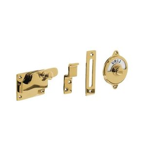 Intersteel WC-slot hendel vlak vrij/bezet messing ongelakt