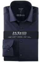 OLYMP Level Five 24/Seven Body Fit Jersey shirt marine, Effen - thumbnail