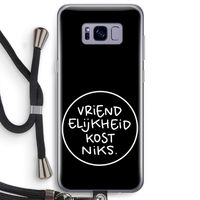 Vriendelijkheid: Samsung Galaxy S8 Plus Transparant Hoesje met koord
