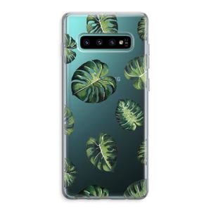 Tropische bladeren: Samsung Galaxy S10 Plus Transparant Hoesje