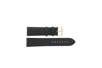 Horlogeband Tissot T1064173603100A / T600038323 Leder Zwart 22mm