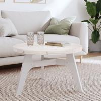 Tafelblad rond Ø70x3 cm massief grenenhout wit
