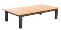 Midori coffee table 140x75cm. alu dark grey/teak - Yoi