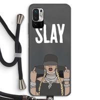 Slay All Day: Xiaomi Redmi Note 10 5G Transparant Hoesje met koord
