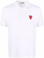 Comme Des Garçons Play polo à patch logo - Blanc - thumbnail