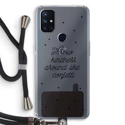 Confetti: OnePlus Nord N10 5G Transparant Hoesje met koord