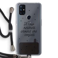 Confetti: OnePlus Nord N10 5G Transparant Hoesje met koord