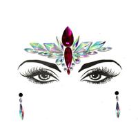 3 PC'S voorhoofd groene Masquerade make-up acryl gezicht sticker stijl: YT-15