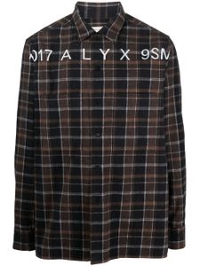 1017 ALYX 9SM chemise à motif tartan - Marron