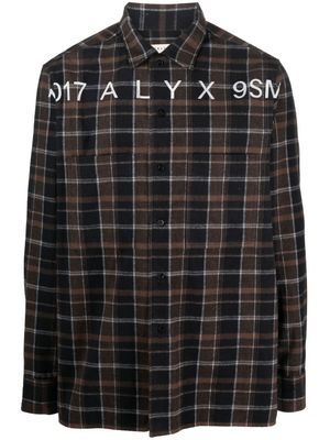 1017 ALYX 9SM chemise à motif tartan - Marron