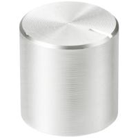 TRU COMPONENTS TC-11613912 Draaiknop Met knopmarkering Zilver (Ø x h) 13 mm x 13 mm Aluminium, Plastic 1 stuk(s)