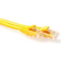 ACT Gele 0,5 meter U/UTP CAT6A patchkabel snagless met RJ45 connectoren - thumbnail