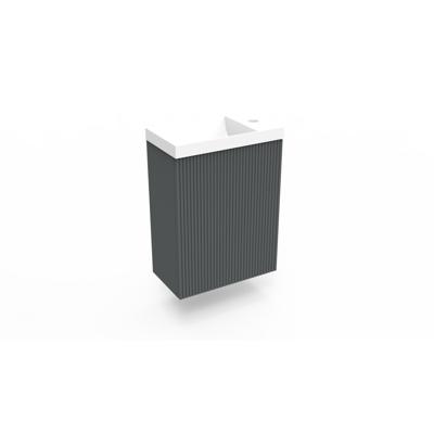 Fonteinkast Cement Arcqua Ridge 40x55x28 cm Incl. Fontein Glans Wit Zonder Overloop Arcqua