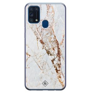 Samsung Galaxy M31 siliconen hoesje - Marmer goud