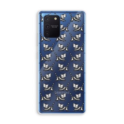 Zwarte poes: Samsung Galaxy Note 10 Lite Transparant Hoesje