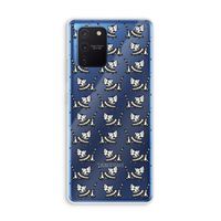 Zwarte poes: Samsung Galaxy Note 10 Lite Transparant Hoesje
